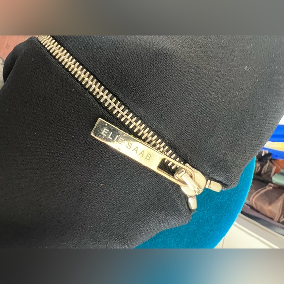 🌟 Elie Saab Black Crepe Peplum Top – Size 36 (IT/FR) - Picture 8 of 11